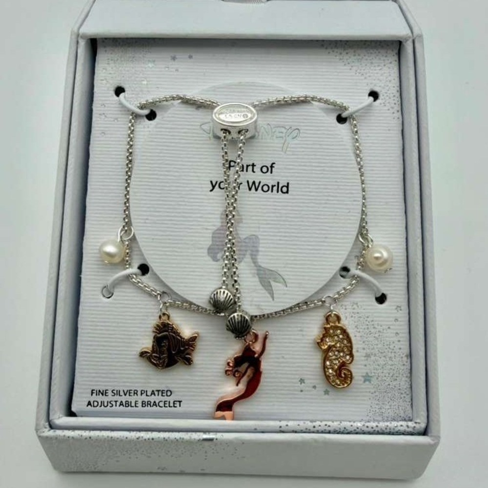 Disney x BaubleBar‎ The Little Mermaid Ariel Charm Bracelet - Gold Tone - NWT